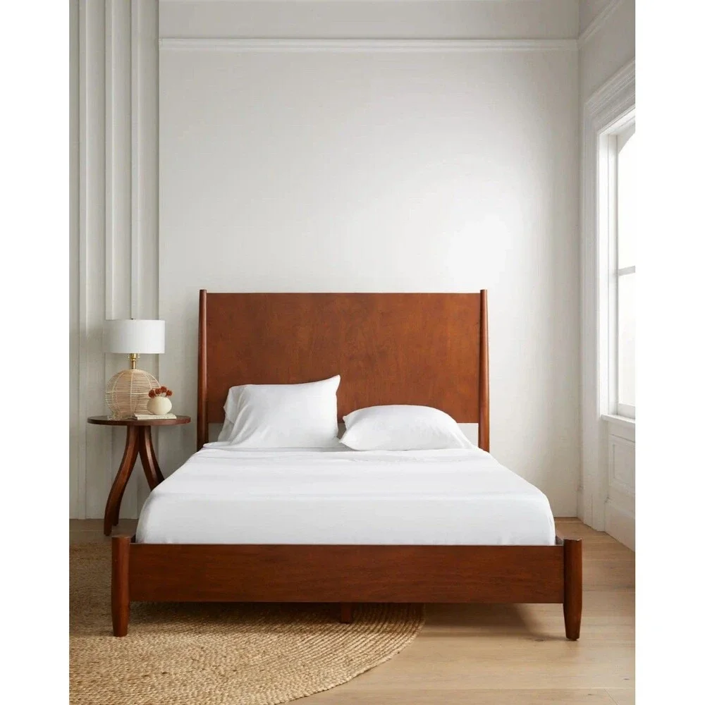Quince Bamboo Sheet Set Cal King White Organic Viscose w/ Flat Sheet NWT $144
